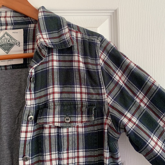 Thick/Lined 100% Cotton Button Down Plaid Shirt - Picture 3 of 6